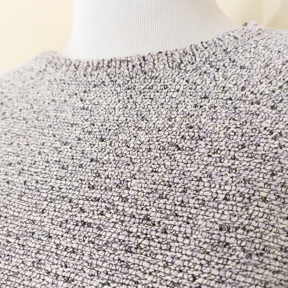 J. Jill Pure Jill Heathered Purple Kimono Sleeve Boxy Lightweight Sweater Top - Picture 5 of 15